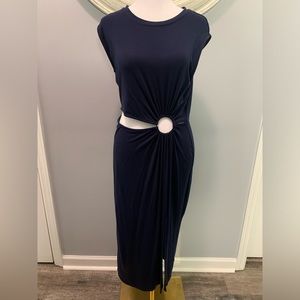 Socialite Cap Sleeve Medium Navy Blue Dress - Perfect for Spring Summer Events